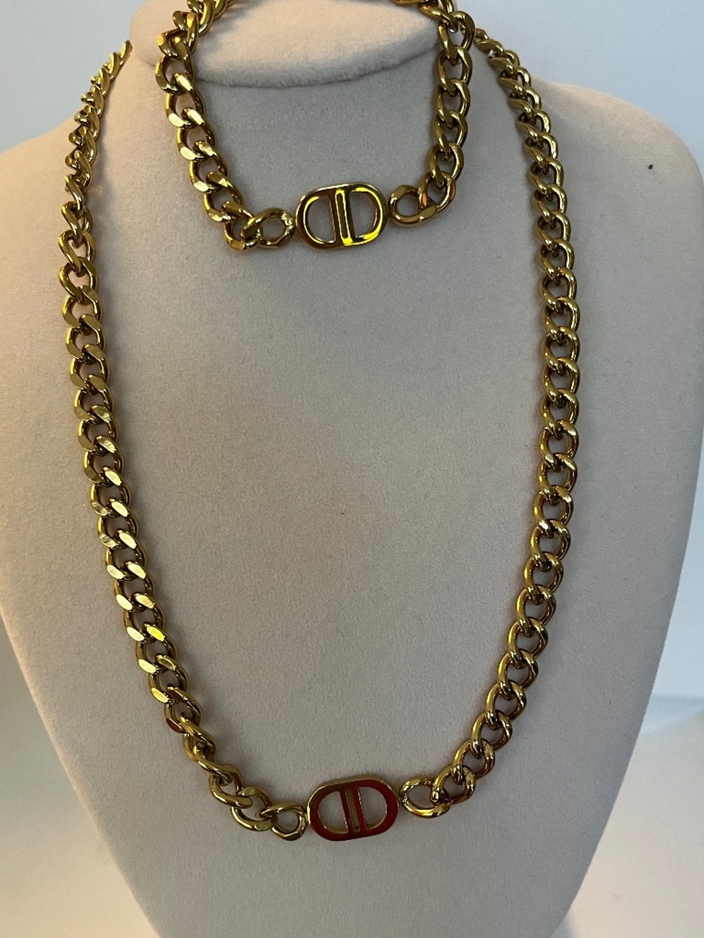Cuban Link Necklace and Earrings (A-01)